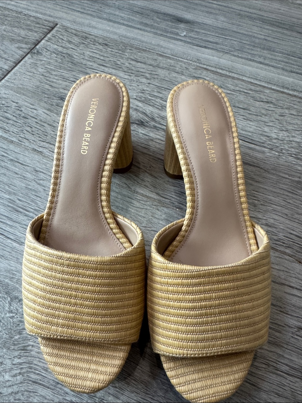 Veronica Beard Dali Platform Beige Block heels
